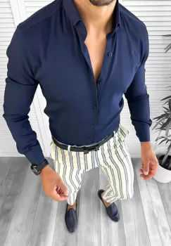 Tinuta barbati smart casual Pantaloni + Camasa 12665 E imagine