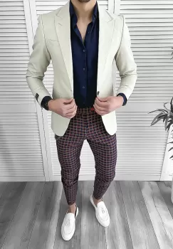 Tinuta barbati smart casual Pantaloni + Camasa + Sacou 10066 imagine