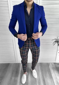 Tinuta barbati smart casual Pantaloni + Camasa + Sacou 10075 imagine