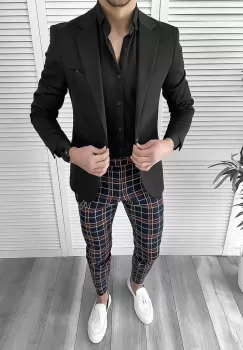 Tinuta barbati smart casual Pantaloni + Camasa + Sacou 10077 imagine