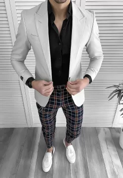 Tinuta barbati smart casual Pantaloni + Camasa + Sacou 10080 imagine