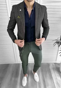 Tinuta barbati smart casual Pantaloni + Camasa + Sacou 10106 imagine