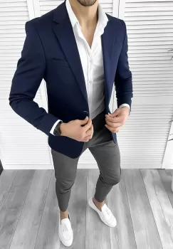 Tinuta barbati smart casual Pantaloni + Camasa + Sacou 10250 imagine