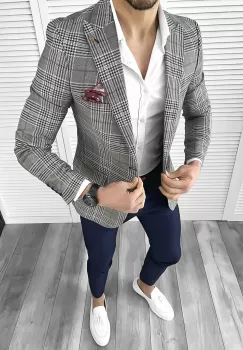 Tinuta barbati smart casual Pantaloni + Camasa + Sacou 10284 imagine
