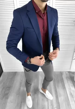 Tinuta barbati smart casual Pantaloni + Camasa + Sacou 10289 imagine