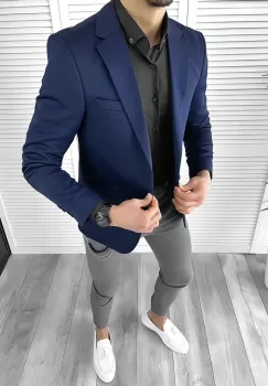 Tinuta barbati smart casual Pantaloni + Camasa + Sacou 10290 imagine