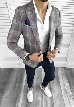 Tinuta barbati smart casual Pantaloni + Camasa + Sacou 10292 imagine