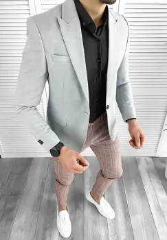 Tinuta barbati smart casual Pantaloni + Camasa + Sacou 10298 imagine