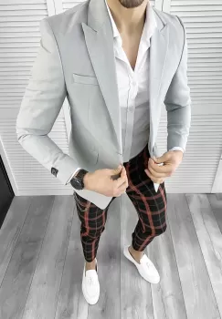 Tinuta barbati smart casual Pantaloni + Camasa + Sacou 10455 imagine