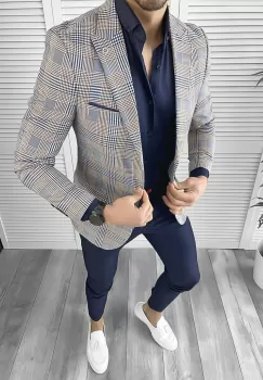 Tinuta barbati smart casual Pantaloni + Camasa + Sacou 10532 imagine