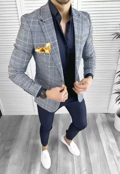 Tinuta barbati smart casual Pantaloni + Camasa + Sacou 10535 imagine