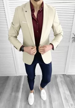 Tinuta barbati smart casual Pantaloni + Camasa + Sacou 10559 imagine