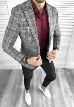 Tinuta barbati smart casual Pantaloni + Camasa + Sacou 10565 imagine