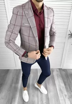 Tinuta barbati smart casual Pantaloni + Camasa + Sacou 10568 imagine