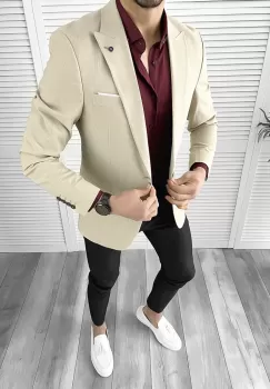 Tinuta barbati smart casual Pantaloni + Camasa + Sacou 546 imagine