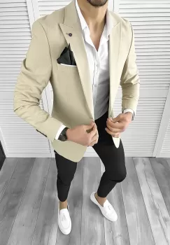 Tinuta barbati smart casual Pantaloni + Camasa + Sacou 546 imagine