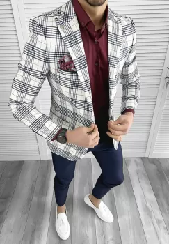 Tinuta barbati smart casual Pantaloni + Camasa + Sacou 715 imagine