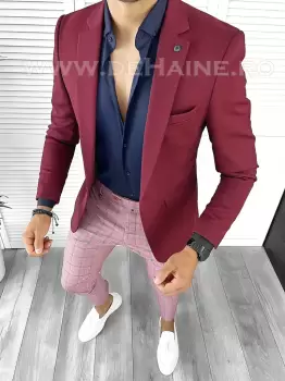 Tinuta barbati smart casual Pantaloni + Camasa + Sacou B8746 imagine