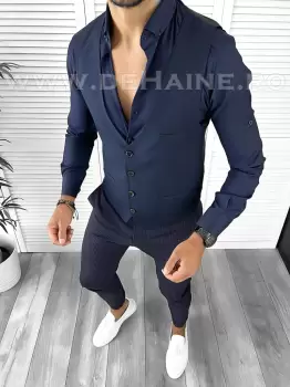 Tinuta barbati smart casual Pantaloni + Camasa+Vesta B9136 imagine