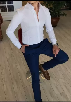 Tinuta barbati smart casual pantaloni + camasa12093 imagine