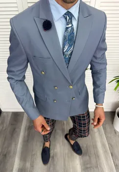 Tinuta barbati smart casual Pantaloni + Sacou + Batista 11856 imagine