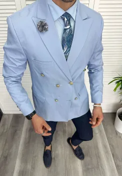 Tinuta barbati smart casual Pantaloni + Sacou + Batista 11857 imagine