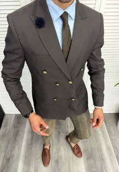 Tinuta barbati smart casual Pantaloni + Sacou + Batista 11859 imagine