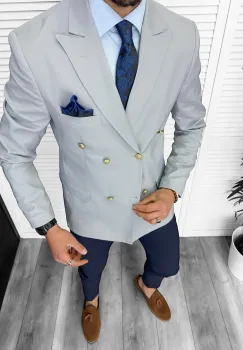 Tinuta barbati smart casual Pantaloni + Sacou + Batista 11873 imagine