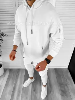 Trening barbati pantaloni + hanorac alb K025 53-1.2/ N2-2* imagine