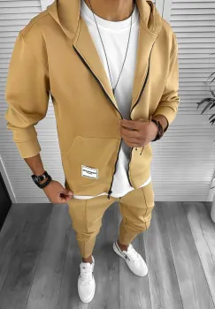 Trening barbati slim fit crem 12937 imagine