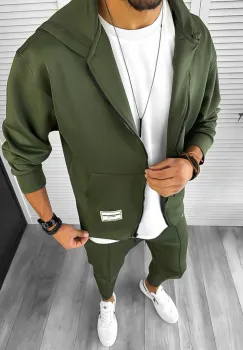 Trening barbati slim fit kaki 12937 imagine