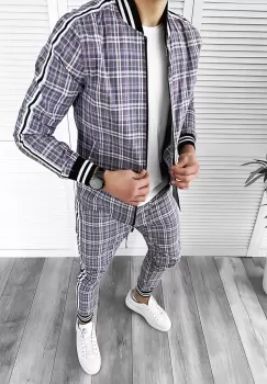 Trening barbati slim fit Pantaloni + Hanorac 10023 imagine