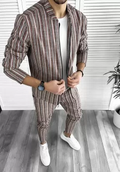 Trening barbati slim fit Pantaloni + Hanorac B9885 imagine