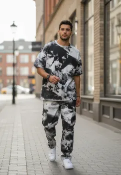 Trening barbati slim fit  Pantaloni + tricou   Y133 P18-4.3 imagine