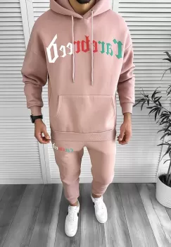 Trening barbati slim fit roz Pantaloni + Hanorac K173 Z14 imagine