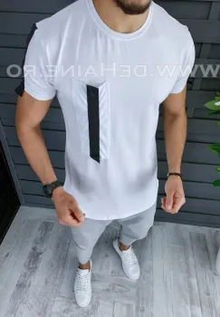 Tricou barbati alb 2620  N7-4.3 imagine