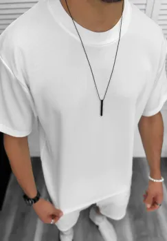 Tricou barbati alb  cu MIC DEFECT DEF8206  O3-1.3 imagine