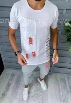 Tricou barbati alb slim fit Vagabond B1945 50-2.3* imagine