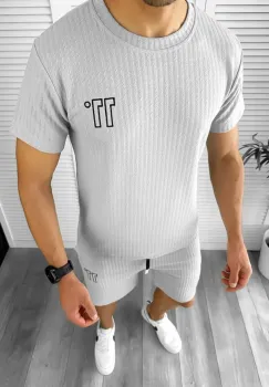 Tricou barbati GRI  slim fit 12612 P20-4.3 imagine