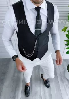 Vesta barbati eleganta neagra B4284 E imagine