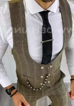 Vesta barbati eleganta slim fit cu mic defect def283 e 2-2 imagine