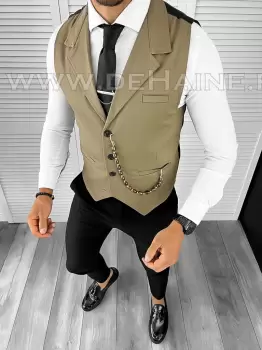 Vesta barbati eleganta slim fit maro B8088 140-6 E imagine