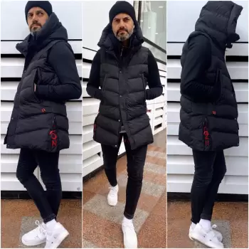 Vesta barbati neagra B7668 58-1* imagine