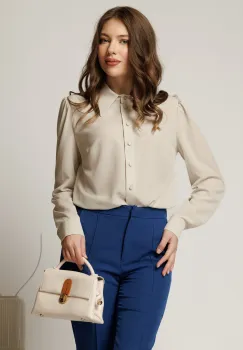 Camasa DY Fashion ivoar cu guler si inchidere cu nasturi imagine