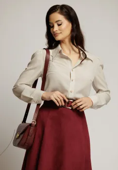 Camasa DY Fashion ivoar cu guler si inchidere cu nasturi imagine