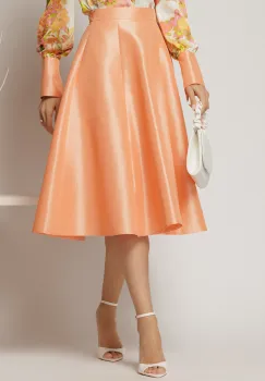 Fusta DY Fashion clos din tafta roz somon imagine