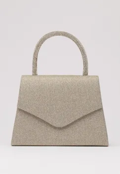 Gentuta din glitter cu refexii rose si maner rotund imagine