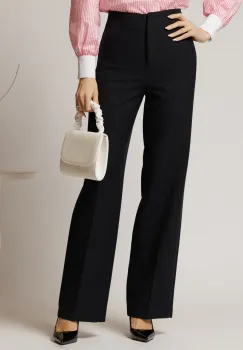 Pantaloni dama bleumarin croi dreptcu adaos de viscoza imagine