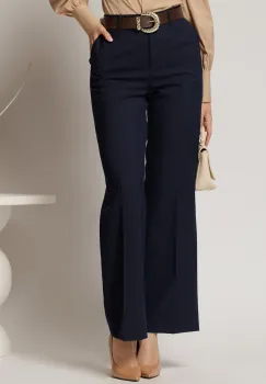 Pantaloni dama bleumarin office cu buzunare imagine