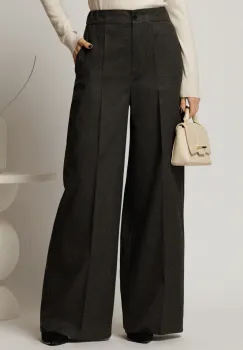 Pantaloni dama office casual gri evazati imagine